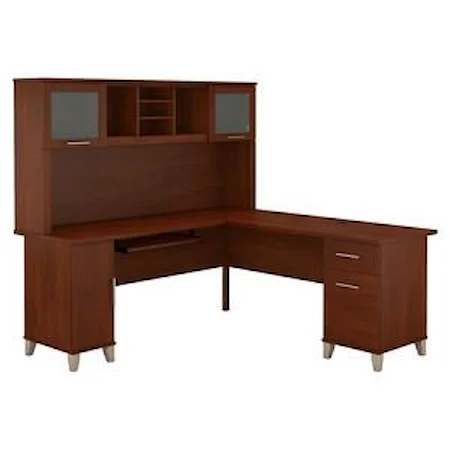 L Shaped Desk with Hutch